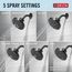 Nicoli Monitor 14 Series H2okinetic Shower (Matte Black), 142749-BL