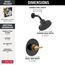 Nicoli Monitor 14 Series Shower Only (Matte Black/Champagne Bronze), 142749-GZ
