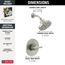 Nicoli Monitor 14 Series H2okinetic Shower (Stainless), 142749-SS