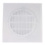 4" Aluminum White Eave Vent, 6" Square Flange, 3" Collar