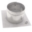 4" Aluminum White Eave Vent, 6" Square Flange, 3" Collar
