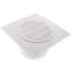 4" Aluminum White Eave Vent, 6" Square Flange, 3" Collar