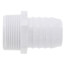 1-1/2" White PVC Barbed Insert Male Adapter (MIPT x Insert)