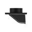 4" Black Plastic Soffit Exhaust Vent w/ Damper & Screen, 1.4" Collar