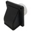 4" Black Plastic Exhaust Soffit Dryer Vent w/ 3" Aluminum Pipe