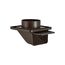 4" Brown Plastic Soffit Exhaust Vent w/ Damper & Screen, 1.4" Collar
