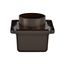 4" Brown Plastic Soffit Exhaust Vent w/ Damper & Screen, 1.4" Collar