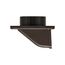 4" Black Plastic Soffit Exhaust Vent w/ Damper & Screen, 1.4" Collar