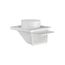 4" White Plastic Soffit Exhaust Vent w/ Damper & Screen, 1.4" Collar
