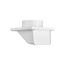 4" White Plastic Soffit Exhaust Vent w/ Damper & Screen, 1.4" Collar