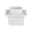 4" White Plastic Soffit Exhaust Vent w/ Damper & Screen, 1.4" Collar
