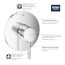 Concetto Pressure Balance Trim w/ Cartridge (Starlight Chrome)