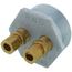 2" NPT x 3/8" x 3/8" 3-Way Tap Duplex Tank Bushing w/ Male Compression Fitting