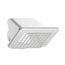4" White Plastic Recessed Soffit Exhaust Vent w/ Damper & Screen
