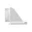 4" White Plastic Recessed Soffit Exhaust Vent w/ Damper & Screen