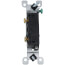 Single-Pole Framed Grounding Toggle Light Switch - Black (120V)