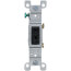 Single-Pole Framed Grounding Toggle Light Switch - Black (120V)