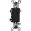 3-Way Framed Grounding Toggle Light Switch - Black (120V)