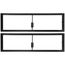 24" x 6" Standard Return Air Grill Wall Frame, for Unfiltered Air Flow
