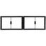 30" x 6" (1) or 14" x 6" (2) Windowed Return Air Grill Wall Frame, Clear Film for Restriction of Dirt and Air