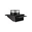 6" Black Plastic Soffit Exhaust Vent w/ Damper & Screen, 3" Pipe