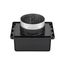 6" Black Plastic Soffit Exhaust Vent w/ Damper & Screen, 3" Pipe