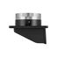 6" Black Plastic Soffit Exhaust Vent w/ Damper & Screen, 3" Pipe