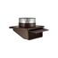 6" Brown Plastic Soffit Exhaust Vent w/ Damper & Screen, 3" Pipe