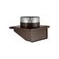 6" Brown Plastic Soffit Exhaust Vent w/ Damper & Screen, 3" Pipe
