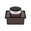 6" Brown Plastic Soffit Exhaust Vent w/ Damper & Screen, 3" Pipe