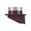 6" Brown Plastic Soffit Exhaust Vent w/ Damper & Screen, 3" Pipe