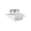 6" White Plastic Soffit Exhaust Vent w/ Damper & Screen, 3" Pipe