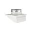 6" White Plastic Soffit Exhaust Vent w/ Damper & Screen, 3" Pipe