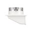 6" White Plastic Soffit Exhaust Vent w/ Damper & Screen, 3" Pipe
