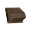 4" Brown Plastic Wall Exhaust Hood Vent w/ Spring Damper & Screen, Flat Flange, Flush Mount