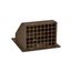 4" Brown Plastic Wall Exhaust Hood Vent w/ Spring Damper & Screen, Flat Flange, Flush Mount