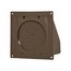 4" Brown Plastic Wall Exhaust Hood Vent w/ Spring Damper & Screen, Flat Flange, Flush Mount