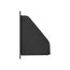 4" Black Plastic Wall Exhaust Hood Vent w/ Spring Damper & Screen, Flat Flange, Flush Mount