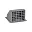 4" Gray Plastic Wall Exhaust Hood Vent w/ Spring Damper & Screen, Flat Flange, Flush Mount