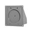 4" Gray Plastic Wall Exhaust Hood Vent w/ Spring Damper & Screen, Flat Flange, Flush Mount