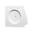 4" White Plastic Wall Exhaust Hood Vent w/ Spring Damper & Screen, Flat Flange, Flush Mount