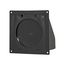 4" Black Plastic Wall Exhaust Hood Vent w/ Spring Damper & Screen, Flat Flange, Flush Mount