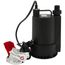 RL-MP16 115V, 1/6 HP, 1300 GPH Manual Plastic Submersible Utility Pump, 8 ft. Cord (Black)