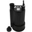 RL-MP25 115V, 1/4 HP, 2200 GPH Manual Plastic Submersible Utility Pump, 8 ft. Cord (Black)