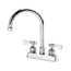 Royal Series 4" Center Deck Mount Kitchen Faucet w/ 6" Wide Gooseneck Spout, 15-301L