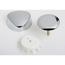 TurnControl Overflow Drain Trim w/ Plastic Handle (Polished Chrome)