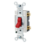 20A, 120/277V Toggle Single-pole AC Quiet Switch, Heavy Duty Spec Grade, Grounding, Back & Side Wired (Red)