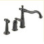 Single Handle Kitchen Faucet with Spray - Venetian Bronze