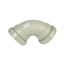 4" Labline Flame Retardant Polypropylene Acid Waste 90-Degree Elbow, W184