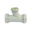 2" x 1-1/2" Labline Flame Retardant Polypropylene Acid Waste Reducing Sanitary Tee, W2021